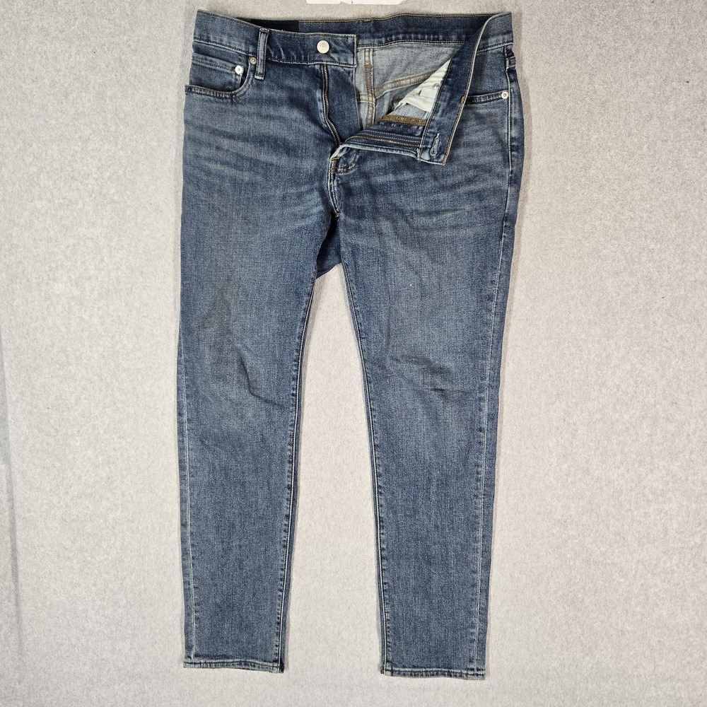 Abercrombie & Fitch Men Jeans 32W 30L Blue Denim Skinny Stretch